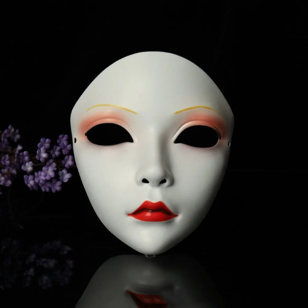 Party Supplies Vollgesichts-Cosplay Geisha Maske Blumen-Verkleidung Hanfu Cosplay Maske Maskerade Gruselige japanische Maske Kinder