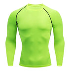 Kompressions-Laufshirt Herren Langarmshirt für Männer Sportbekleidung Schnelltrocknend Fitness T-Shirt Training Workout Muskelshirt