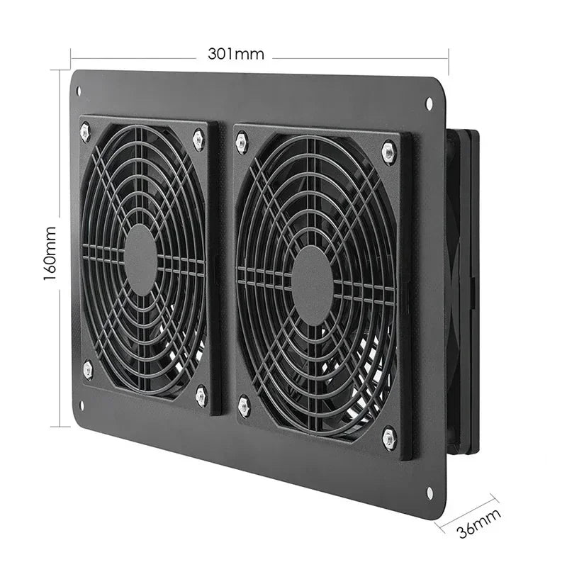 Hocheffizienter Outdoor Solarpanel-Doppellüfter für Hundehütte, Lager, Wohnmobil, Gewächshaus-Lüfter, Luftpumpe zur Temperaturkühlung