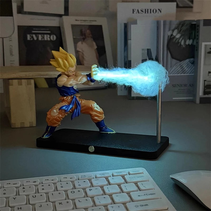 DRAGON BALL Son Goku Kamehameha Nachtlampe Schreibtisch-Dekorationsmodell Nacht Anime umgebende Kinderspielzeuge Geburtstagsgeschenk