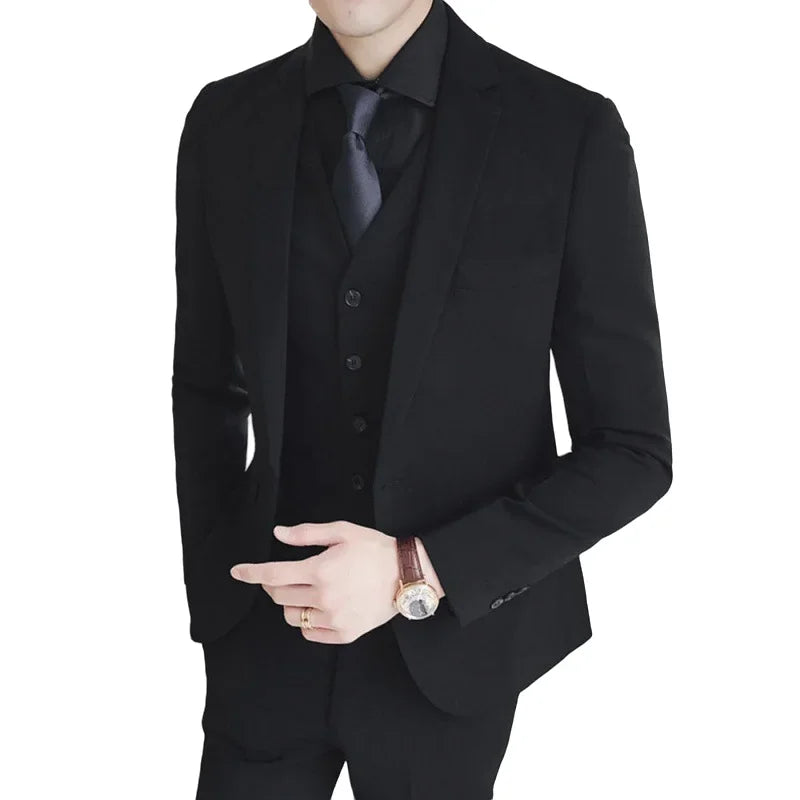 Neue Anzüge (Blazer + Weste + Hose) Herrenmode Business Hochzeit Gentleman Voller Professioneller Interview Formeller Freizeit Anzug