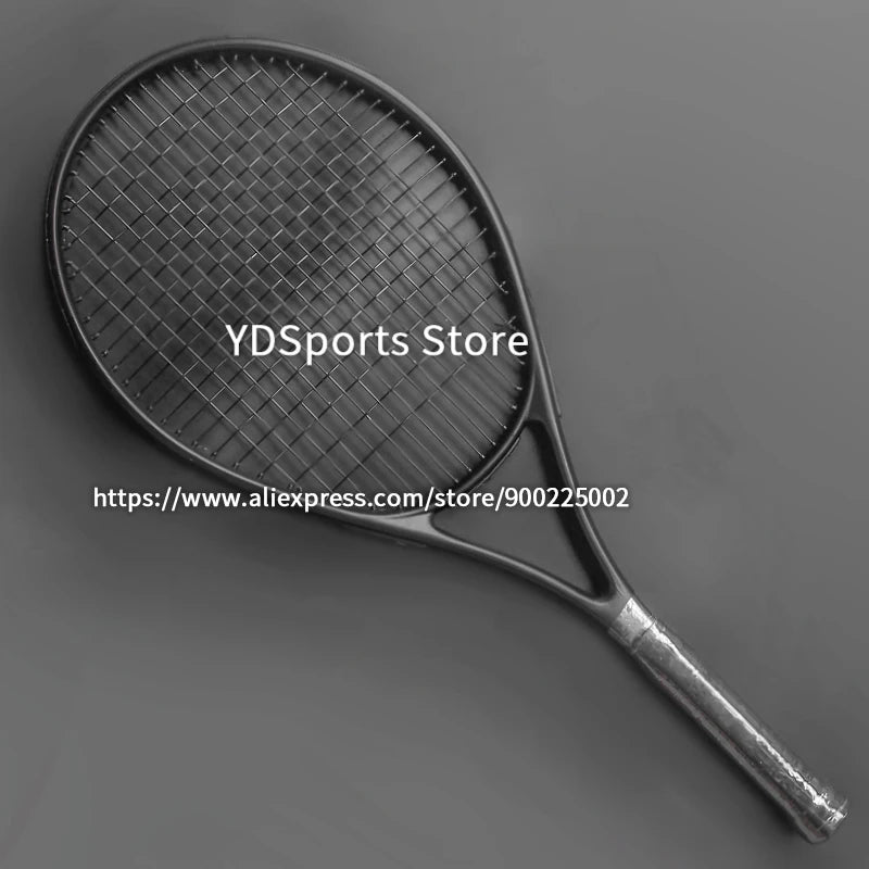 1x 27 Zoll Tennis-Racket, besaitet, Carbon-Aluminium-Legierung, Freizeit-Schläger, stoßfest, mit Tragetasche, für Erwachsene