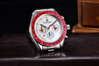 Neue PAGANI DESIGN Moon Men Uhr Retro-Luxus-Quarzuhren für Herren Edelstahl Sport wasserdicht Chronograph Herren+Mit BOX