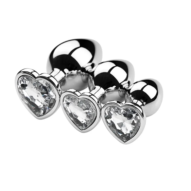 Metall-Analdildo für Frauen, Männer, Paare, Butt Plug, Arsch-Spielzeug, Erwachsenenspiel, Masturbator, Anal S/M/L, Diamant-Sexspielzeug für Erwachsenenprodukte