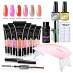 limegirl 15ml Verlängerungs-Nagelgel-Set 6W LED Lampe Komplettes Maniküre-Set Fingerverlängerungsform Nagel-Kit Alles für schnelles Verlängerungs-Werkzeugset