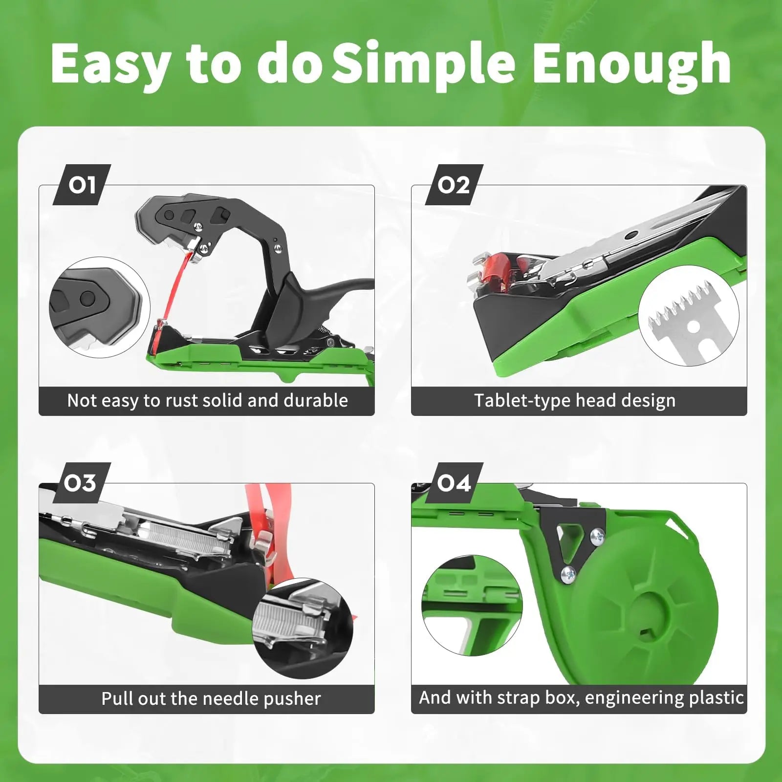 SWANSOFT B13 Gartenpflanzen-Bindemaschine 50mm Binde-Zange für Gemüse, Trauben, Gurken, Pflanzen, Gartenwerkzeug