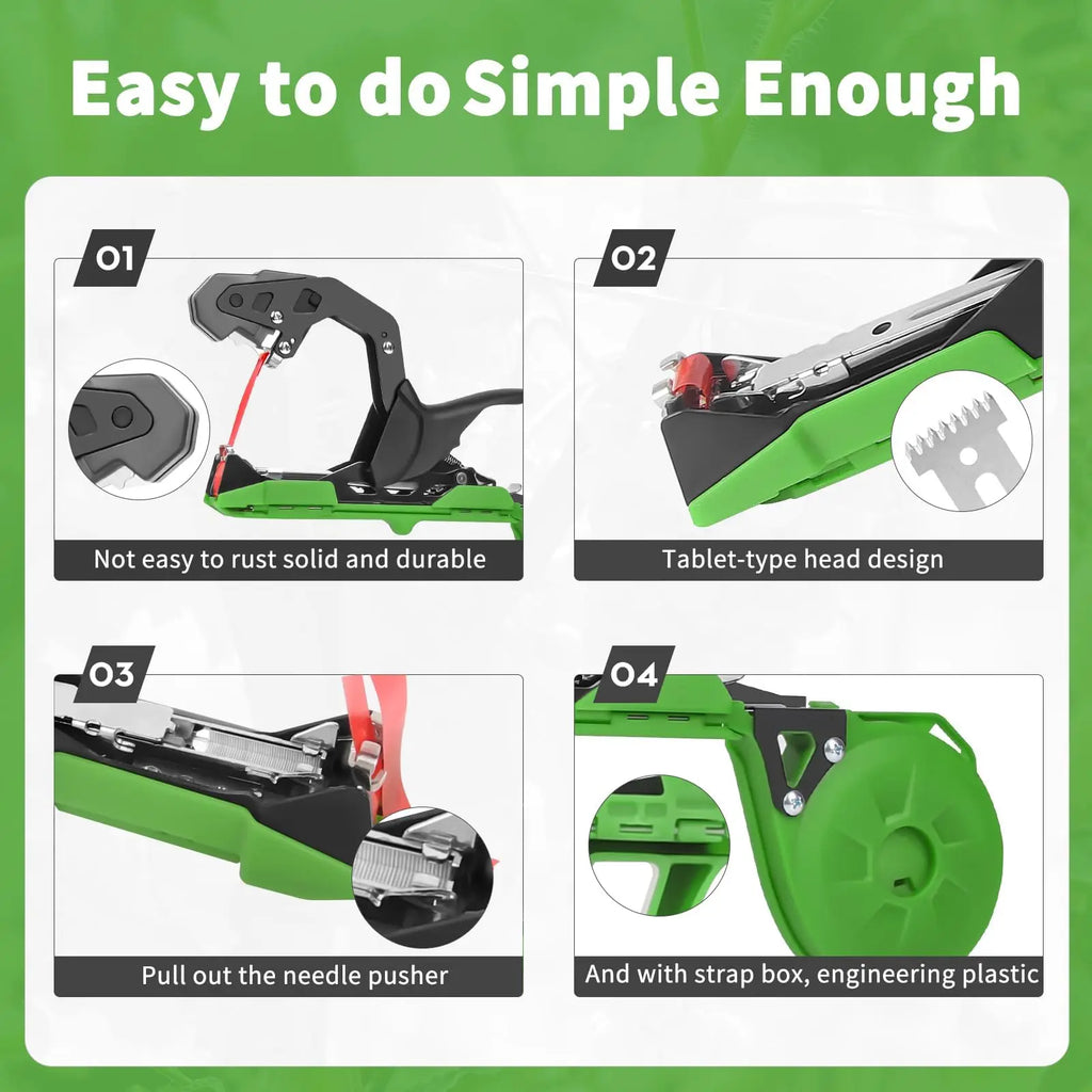 SWANSOFT B13 Gartenpflanzen-Bindemaschine 50mm Binde-Zange für Gemüse, Trauben, Gurken, Pflanzen, Gartenwerkzeug