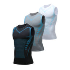 Kompressions-Tanktop Herren Gym-Shirt Ärmellos Schnelltrocknend Bedruckte Sportbekleidung Herren Fitness Bodybuilding Weste Workout Muskel-Top
