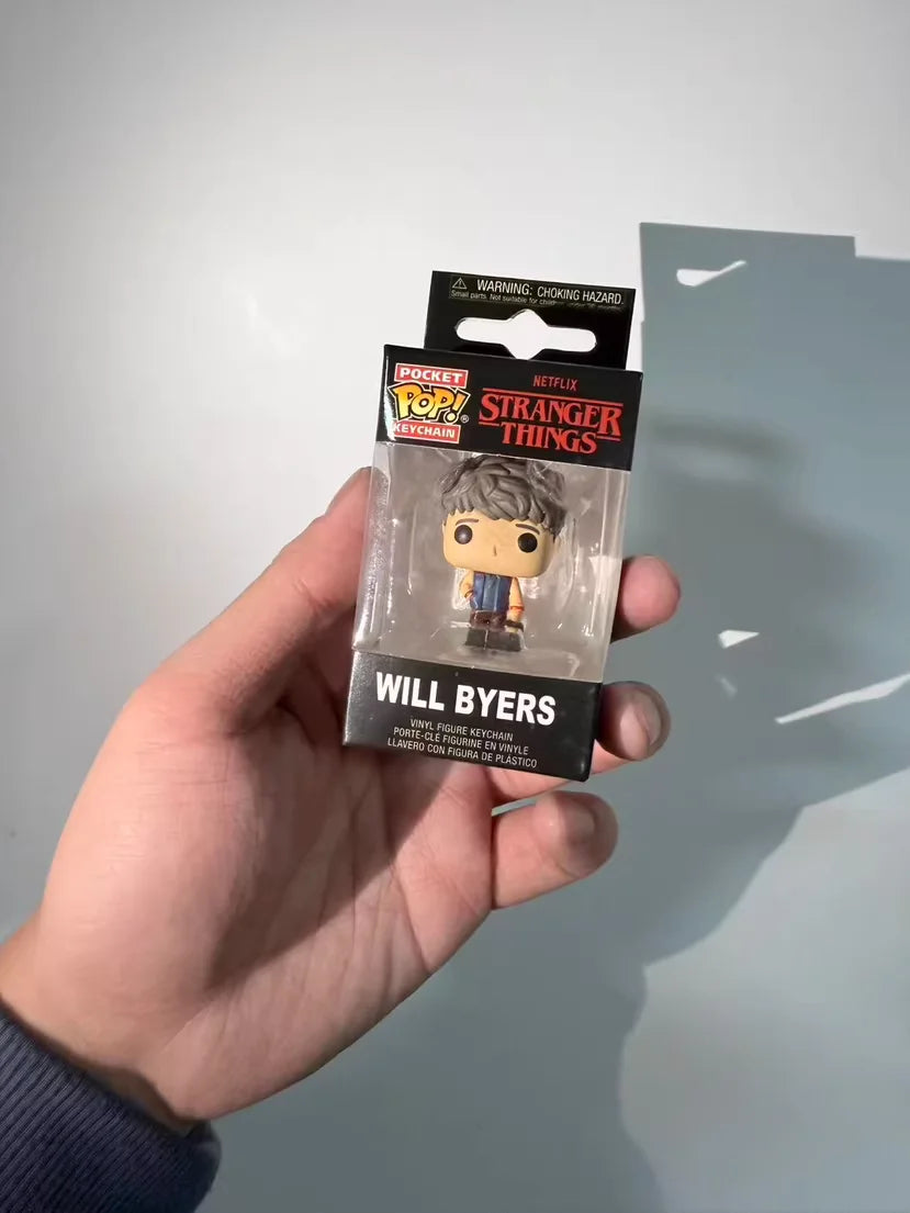 Heißer Funko Pop WILL BYERS MIKE WHEELER ELEVEN Demogorgon DUSTIN Barb Schlüsselanhänger Figur Sammlerstück Modell Puppen Weihnachtsgeschenk Spielzeug