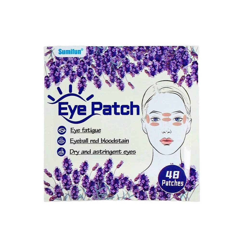 48Stk./Packung Augenpflegepflaster Verbesserung der Sehkraft Guter Sehsinn Aufkleber Linderung von trockenen Augen Müdigkeit Myopie Kräuter-Medizinpflaster
