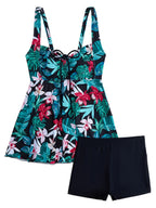 2026 Tankini-Set Geblümte Bademode Damen Zweiteiliger Badeanzug Damen Strandkleid Badegäste Baden Schwimmen Badeanzug Strandbekleidung XXL