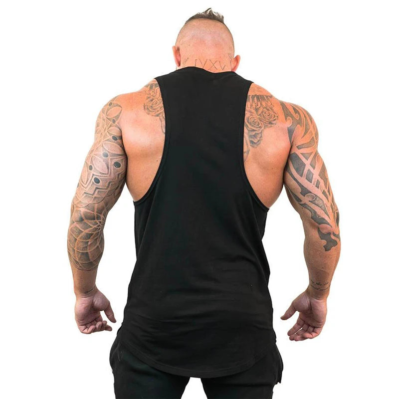 Sommer Bodybuilding Tanktops Workout Stringer Ärmellose Shirts Fitness Herren Gym Kleidung Baumwolle Atmungsaktive Sport Muskelwesten