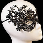 Damen Karnevalsmaske Hohle Spitze Maskerade Gesichtsmaske Prinzessin Abschlussball Party Requisiten Schwarze Augenmaske Halloween Kostüm für Frauen