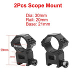 2 Stück Zielfernrohrmontagering für Durchmesser 25,4 mm 30 mm 35 mm taktisches Zielfernrohr Taschenlampe 11 mm 20 mm Picatinny-Schienenmontagezubehör