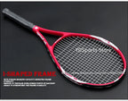Hochwertiger Tennisschläger aus Carbon-Aluminiumlegierung, besaitet, für Erwachsene, 4-1/4 Zoll Griffstärke, inklusive Schlägertasche, für Herren und Damen