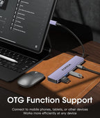 FORIDA USB-Hub Typ C 10 Gbit/s USB-C-Splitter PD 100 W Stromladung USB 3.2 Gen2 Adapter für Laptop MacBook Desktop Tablet