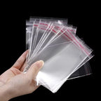 100 Stück OPP selbstklebende transparente Plastiktüte Kleidung Schmuck Verpackung Selbstklebende Keks-Bonbon-Verpackung Cellophan-Beutel
