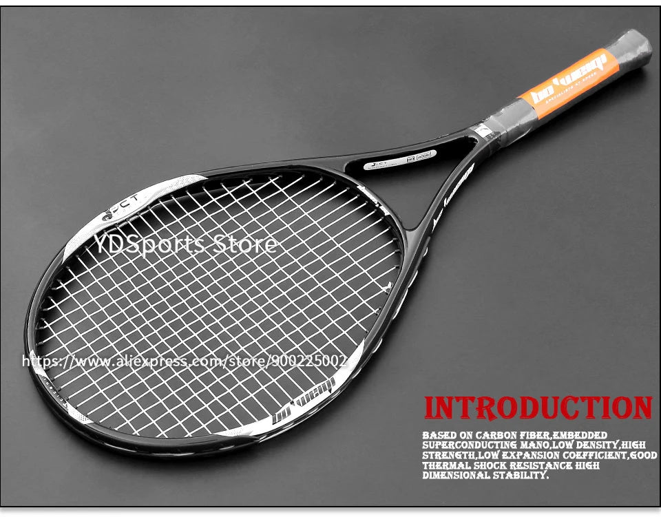 Hochwertiger Tennisschläger aus Carbon-Aluminiumlegierung, besaitet, für Erwachsene, 4-1/4 Zoll Griffstärke, inklusive Schlägertasche, für Herren und Damen