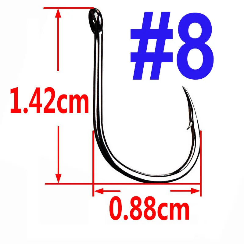 100/50/25 Stück Iseama Karpfenangelhaken, Offset Circle Hook, Einzel-Fliegenangelhaken, Widerhaken, Meeresangelhaken, Zubehör