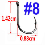 100/50/25 Stück Iseama Karpfenangelhaken, Offset Circle Hook, Einzel-Fliegenangelhaken, Widerhaken, Meeresangelhaken, Zubehör
