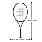 RaceRun-MAX Carbon-Verbund Tennisschläger, 295±10g Leichtgewicht, 325mm Balance, einteiliger stabiler Rahmen, 50-60lbs, für Fortgeschrittene