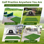Golf-Übungsmatte mit Kunstrasen, 1,5 x 1,2 Meter, Indoor/Outdoor Abschlagmatte mit Gummi-Tees & Ausrichtungshilfen, Golfmatte