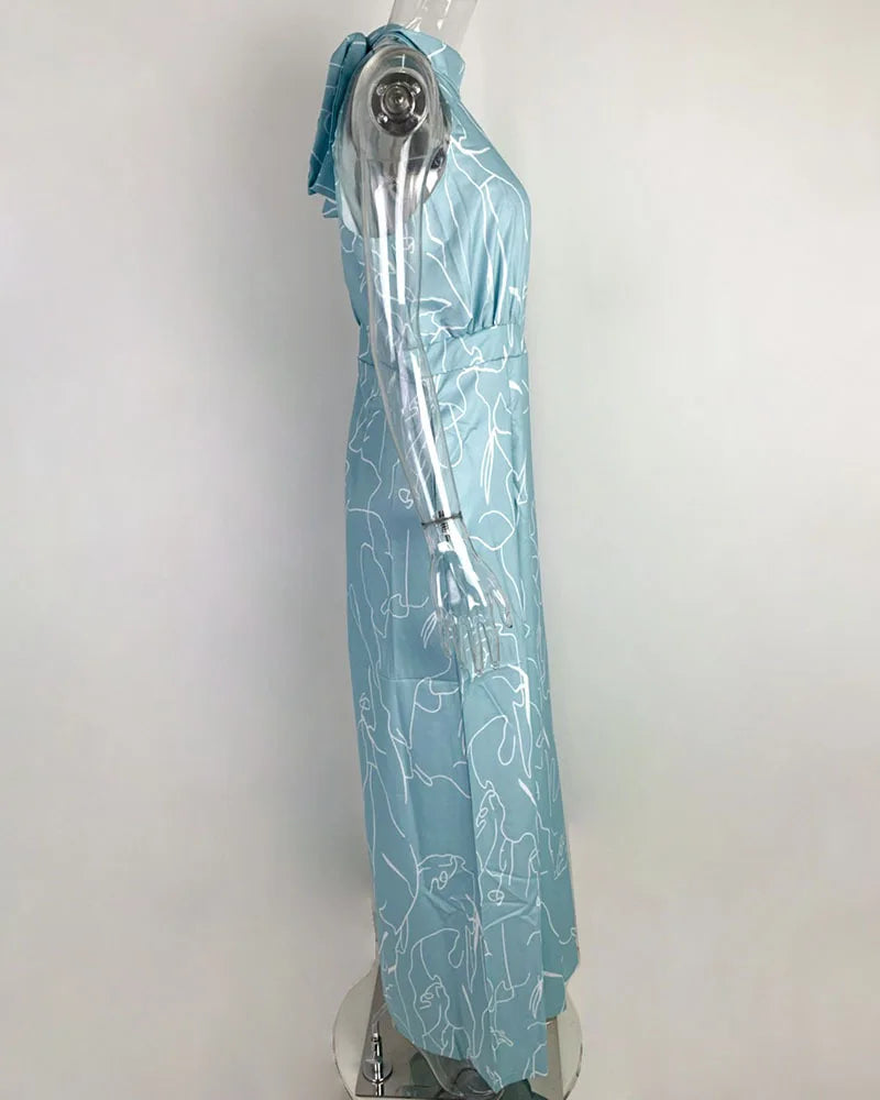Sexy ärmelloser Jumpsuit Büro-Dame Frühling Sommer Mode Lässige schulterfreie bedruckte Jumpsuits für Frauen 2024 Einteiler Strampler