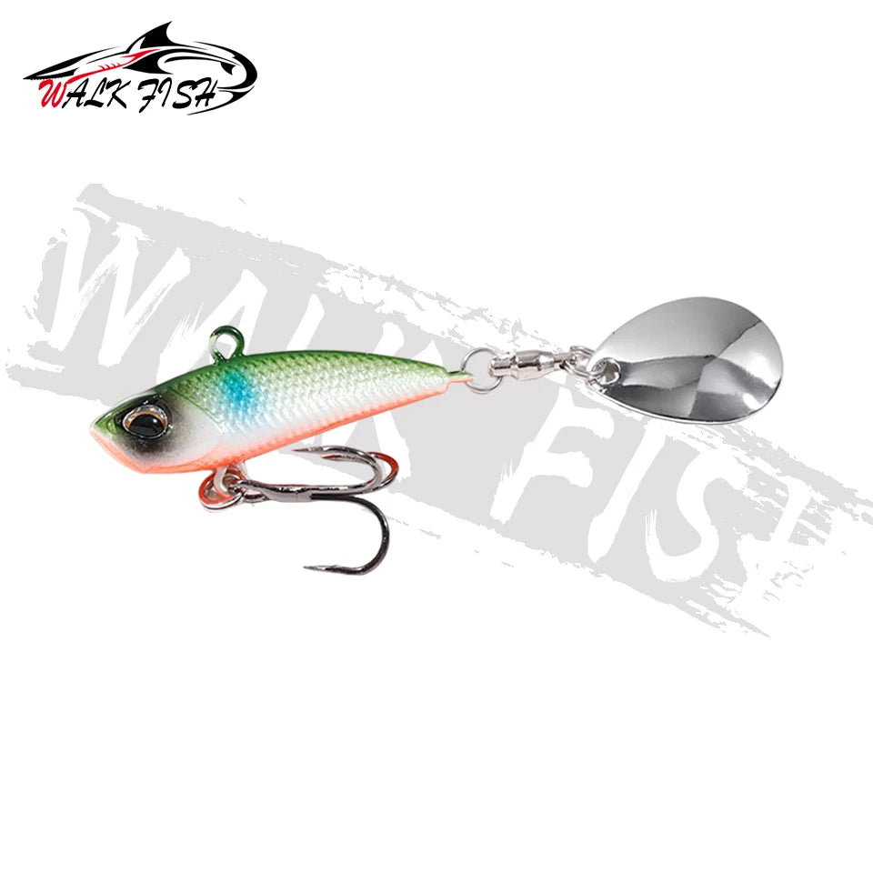 WALK FISH 7g 11g 15g 21g Spinnerbait Metall VIB Angelköder rotierender Schwanz Vibration Pailletten Japan Wobbler Trollingköder Pesca
