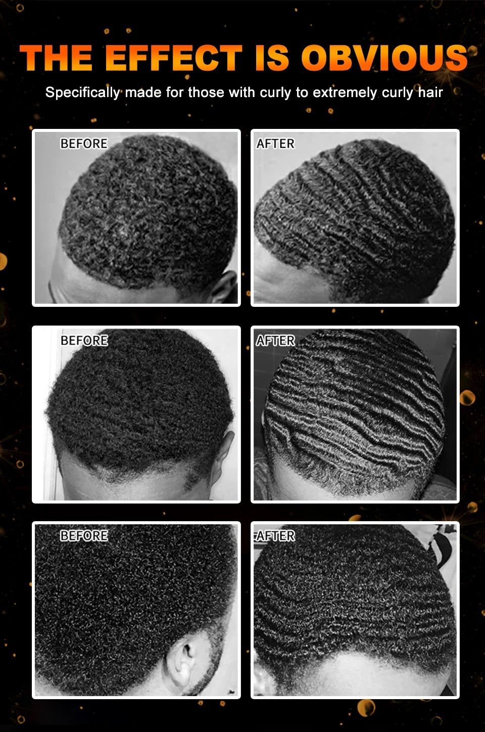 Deep Wave Control Pomade 360 Biotin Sport Starker Halt Wellen Haargel mit Bürste Wellenhaaröl Shampoo Spülung Stylingpflege