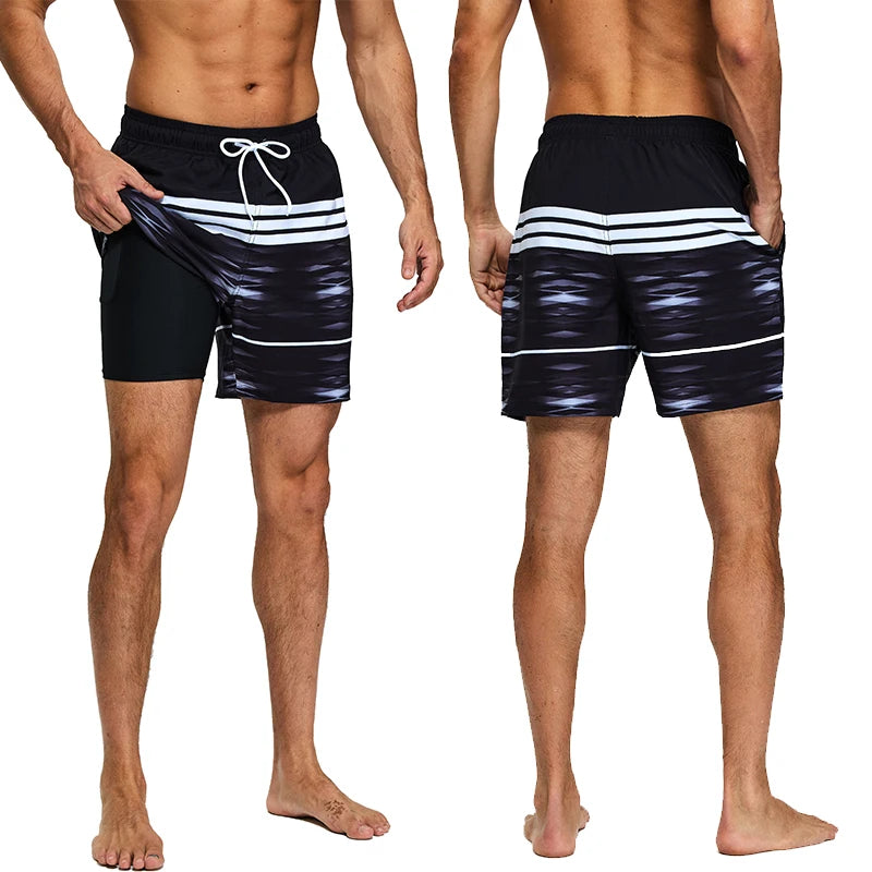 ESCATCH Sommer 2026 Neue Mode Polyester Badeshorts Herren Gym Board Schnelltrocknend Elastischer Bund Traje De Baño Strandhose