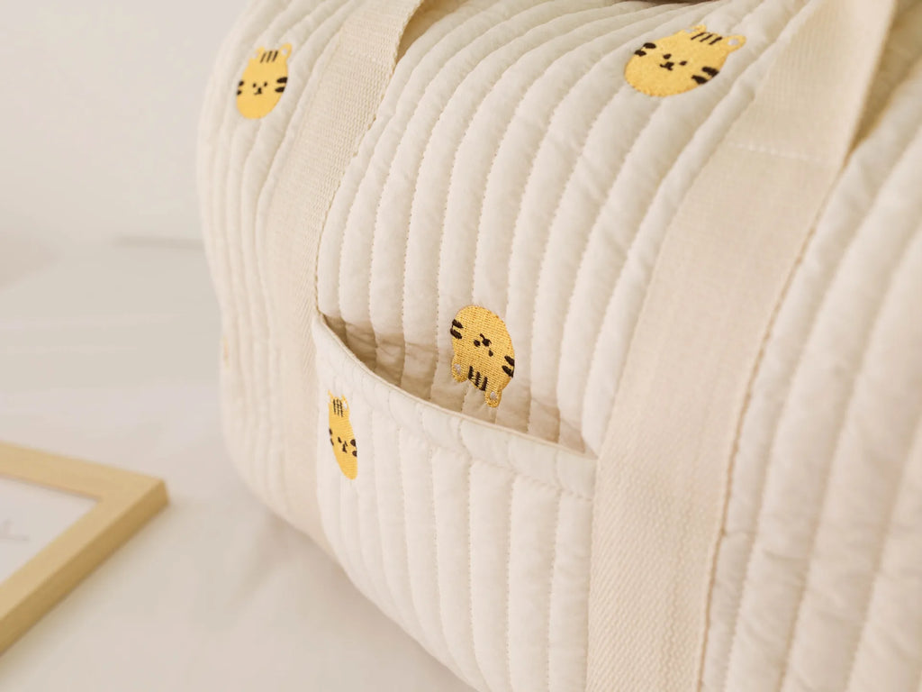 Wickeltasche Bär Umstandspaket Baby Windeltasche Kinderwagen Windel-Organizer Tragbare Einkaufstaschen Reise-Wickeltasche Messenger Bag