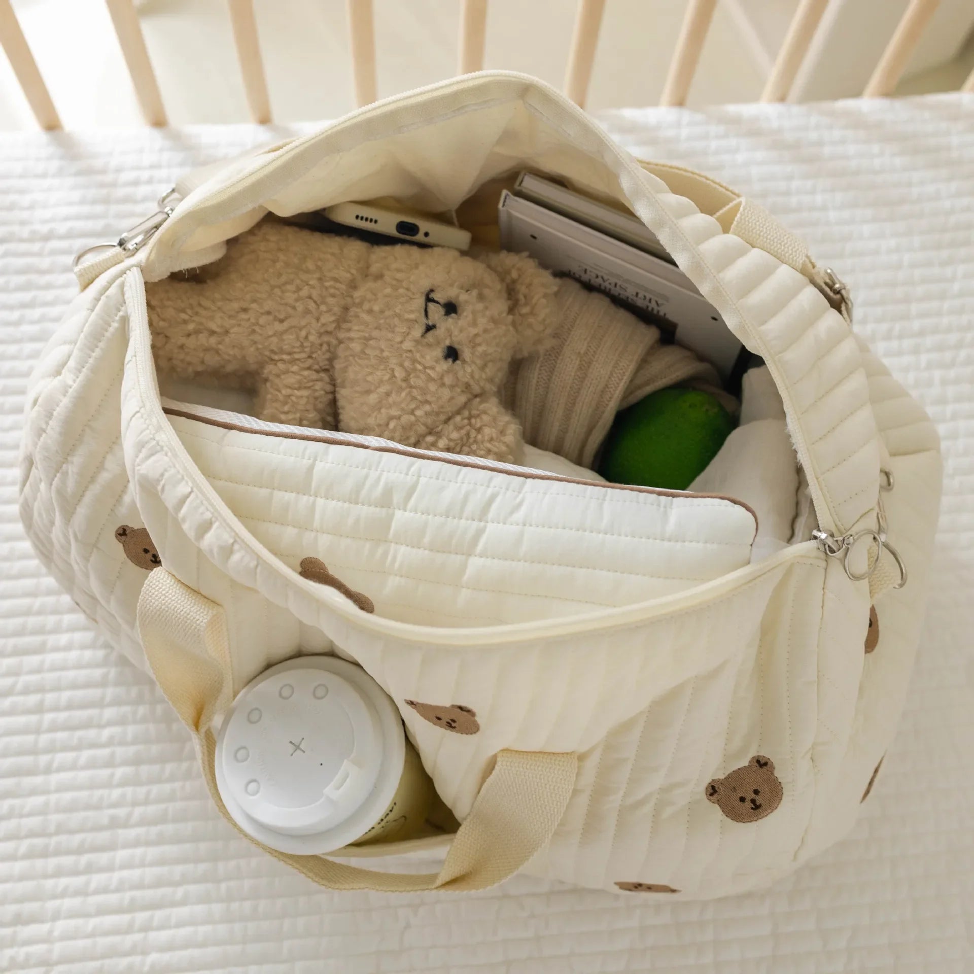 Große Wickeltasche Umstands-Baby-Windel-Aufbewahrungstasche Großes Fassungsvermögen Babyartikel-Organizer Damen-Reisetasche Multifunktionale Handtasche