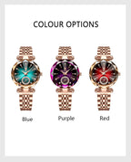 POEDAGAR Luxusuhr für Damen, wasserdicht, lässige Quarzuhr für Damen, hochwertige elegante Damenuhren, Damenuhr Reloj+Box