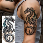 1 Blatt Kobra Schlange Drache Skorpion Temporäre Tattoos für Männer Frauen Wasserdicht Langlebig Löwe Tiger Wolf Fake Tattoo Aufkleber