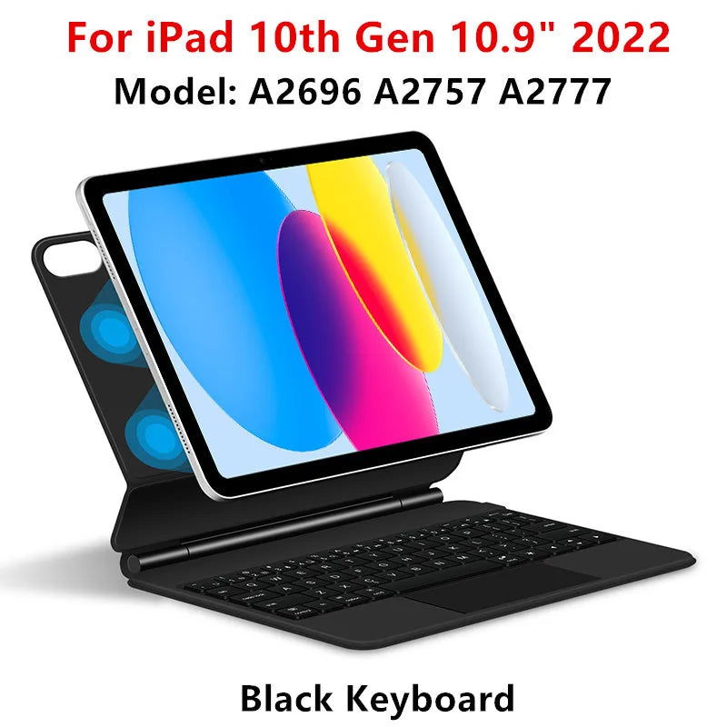 TouchPad Magic Keyboard für iPad Air 11 13 M4 2026 M3 M2 iPad 10 10. Gen. Air 4 5 6 iPad Pro 11 12,9 13'' M5 M4 Smart Cover Hintergrundbeleuchtung
