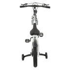 16 Zoll Kinderfahrrad Carbonstahl Mountainbike mit Stützrädern & LED-Licht für 5-8 Jahre, Höhenverstellbar, 60kg