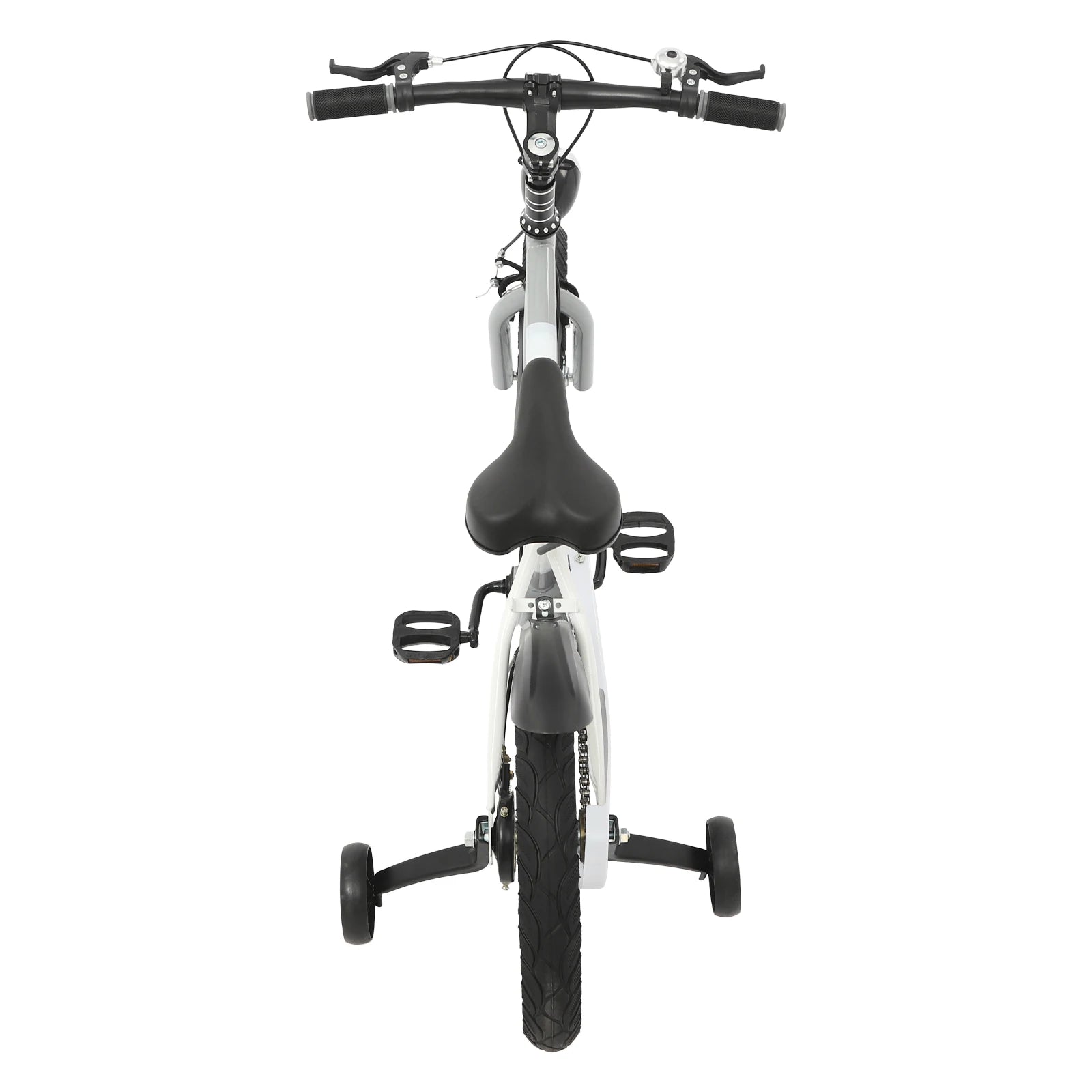 16 Zoll Kinderfahrrad Carbonstahl Mountainbike mit Stützrädern & LED-Licht für 5-8 Jahre, Höhenverstellbar, 60kg