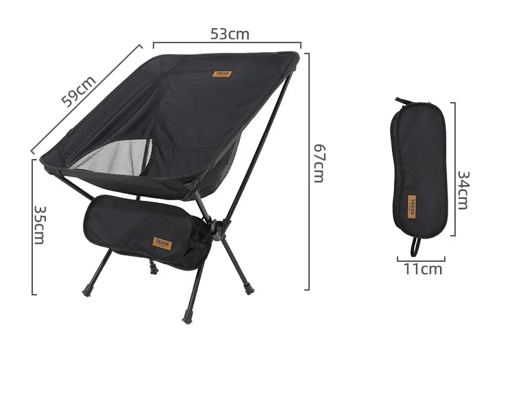 TARKA Faltbare Campingstühle Set Leichter Klappstuhl Ultraleichte Rucksack-Mondstühle für Garten Picknick Strand Angeln