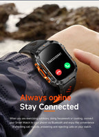 2025Neue GPS Smartwatch für Xiaomi IOS Militärkompass Taschenlampe Smartwatch Herren 10ATM Wasserdicht 100+Sportmodi BT Anruf Uhr