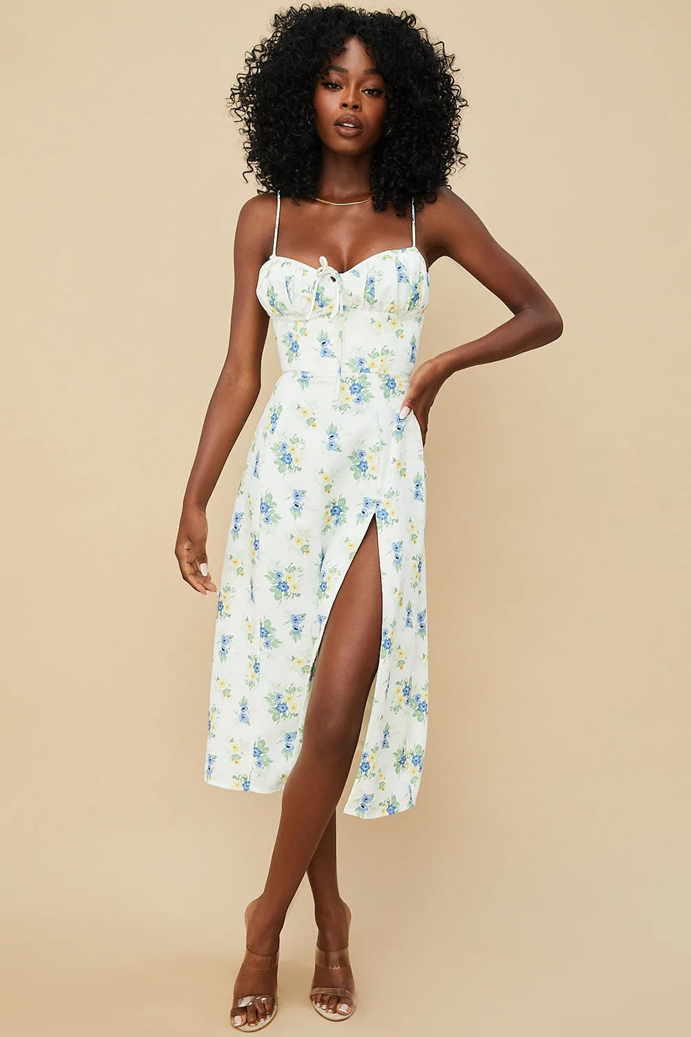 Damen elegantes geblümtes Bodycon Strandkleid Streetwear langes Kleid 2024 Sommerkleidung Großhandel für Unternehmen