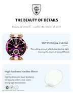 POEDAGAR Luxusuhr für Damen, wasserdicht, lässige Quarzuhr für Damen, hochwertige elegante Damenuhren, Damenuhr Reloj+Box