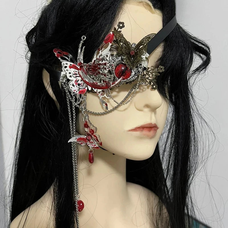 Anime Heaven Officials Blessing Tian Guan Ci Fu Hua Cheng Cosplay Schlafbrille Augenklappe Schmetterlings-Augenmaske Schmuck Accessoire Requisite