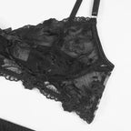 Neue Damen Dessous Set Spitze Stickerei Push Up BH Höschen Sets Tiefer V Ausschnitt Sexy Unterwäsche BHs Büstenhalter Dessous