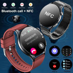 2026 Neue Smartwatch NFC EKG+PPG Blutsauerstoff Harnsäure Blutdruck Saphir Smartwatch Herren für Android iOS Smartwatch Herren