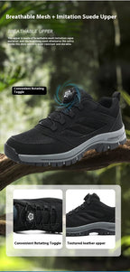 Herren-Outdoor-Sportschuhe für Frühling und Herbst mit drehbarer Schnalle, bequem, rutschfest, Wanderschuhe, große Größen 39–48