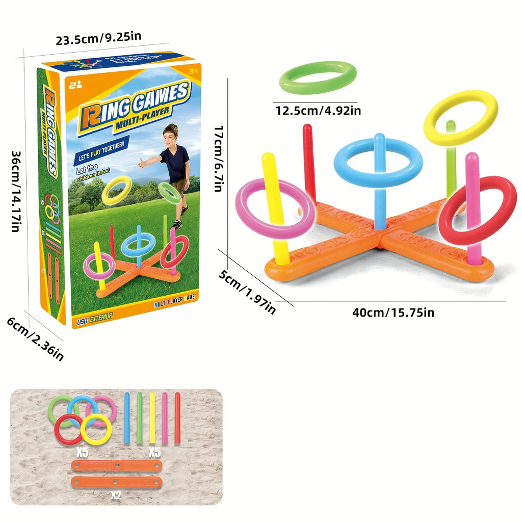 Wurfringspielzeug, interaktive Ringwurfspiele für drinnen und draußen zur frühkindlichen Bildung, lustige Stapelringspiele
