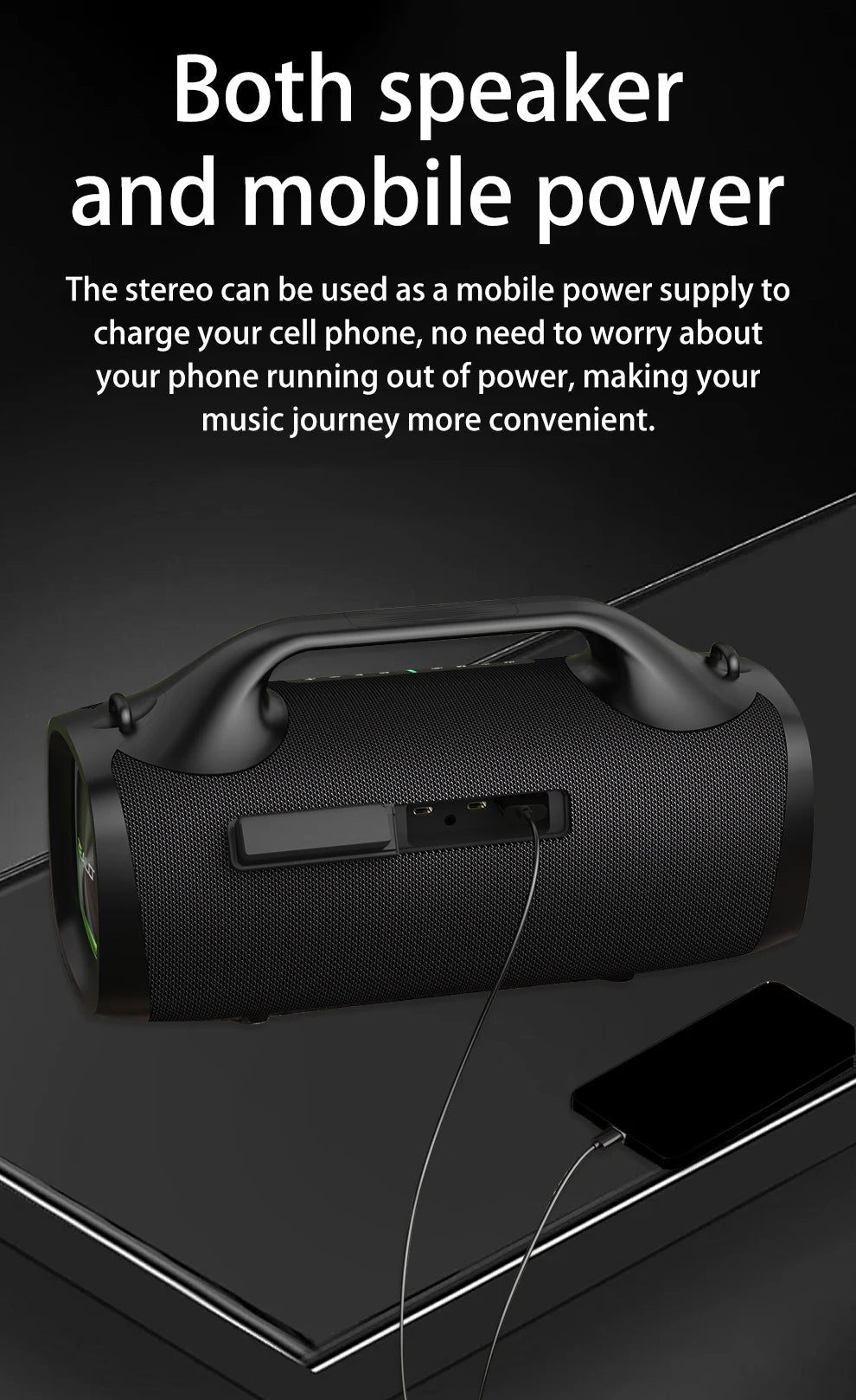 ZEALOT S79 Bluetooth-Lautsprecher 100W Tragbarer Subwoofer HiFi Dual Pairing Schnellladung 24000mAh Akku