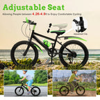 20 Zoll Mountainbike 7 Gänge, Verstellbarer Sattel Kinderfahrrad mit Schutzblechen und Flaschenhalter für Jungen und Mädchen 8-13 Jahre