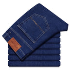 Wthinlee Neue Business Herren Jeans Casual Straight Stretch Fashion Klassische Blau Schwarze Arbeitshose Denim Hose Männer Kleidung