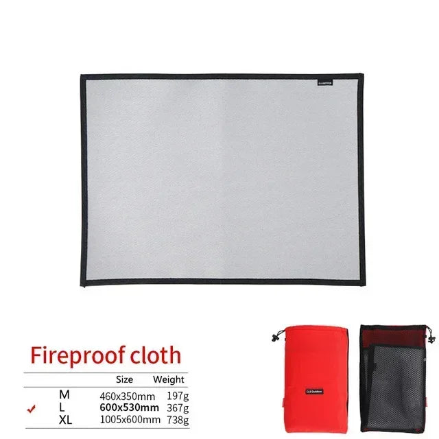 Neue Outdoor-Camping feuerfeste Matte Picknick Barbecue Isolationsmatte flammhemmend Hochtemperatur-Feuerdecke Fiberglasmatte